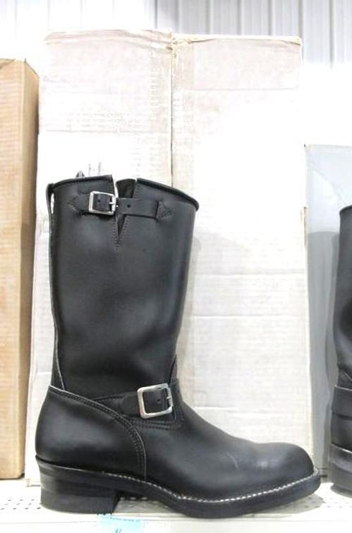 Langlits Leathers black leather boots