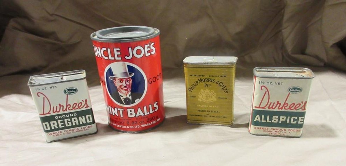 (4) Vintage tins