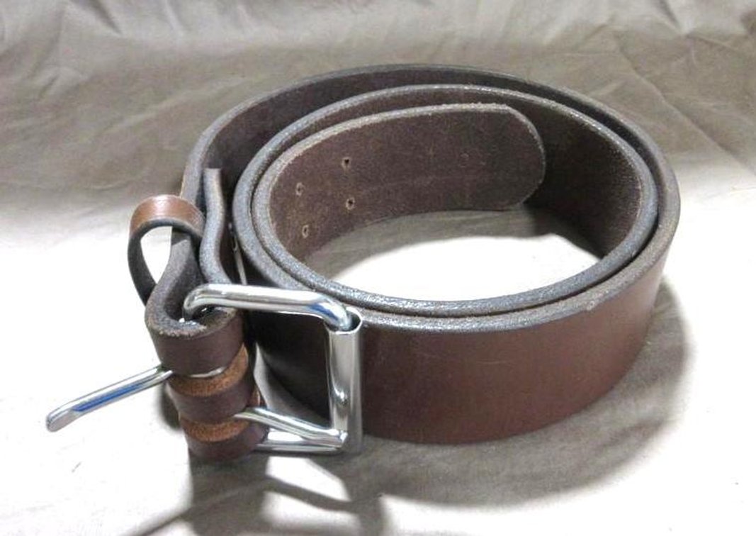 Amish crafted brown leather belt