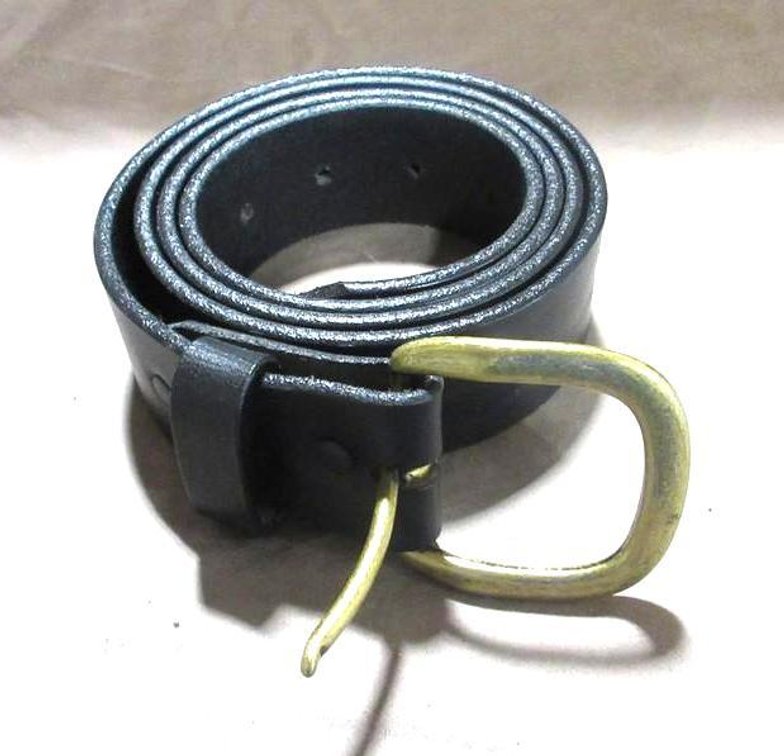 Justin black leather belt