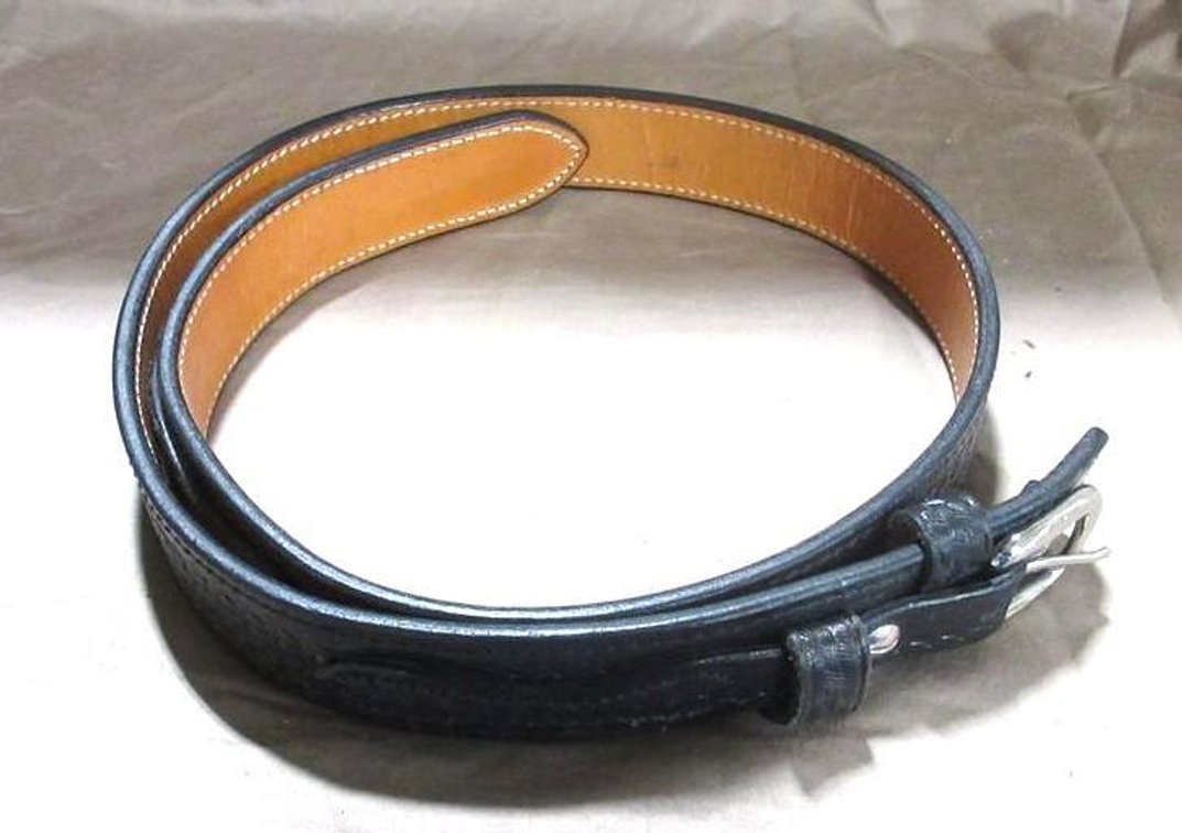 Black leather belt