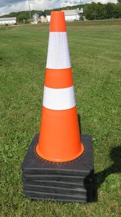 (6) Orange rubber safety cones