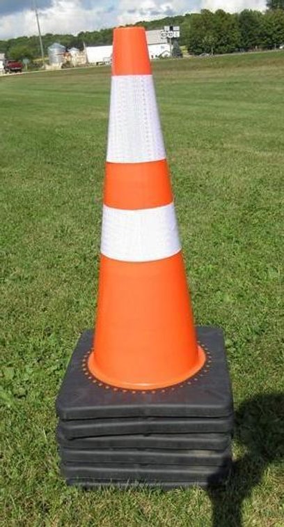 (6) Orange rubber safety cones