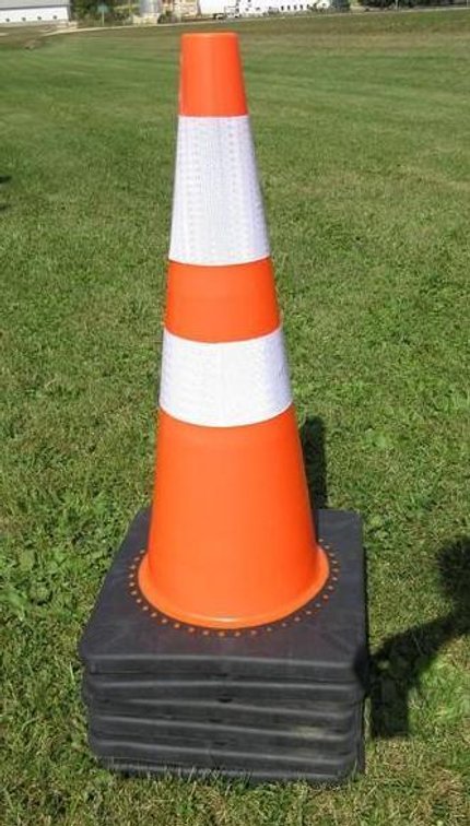 (6) Orange rubber safety cones