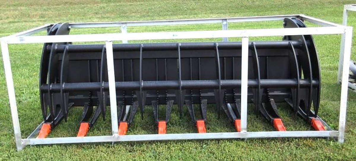 Skid steer quick tach heavy grass fork grapple