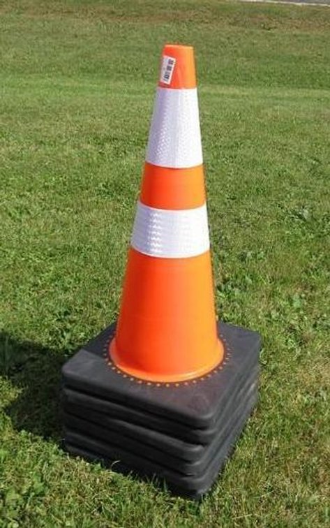 (6) Orange rubber safety cones