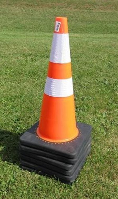 (6) Orange rubber safety cones