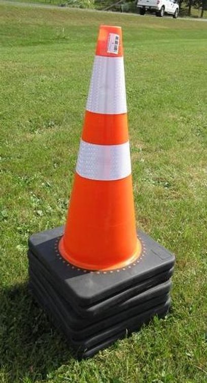 (6) Orange rubber safety cones