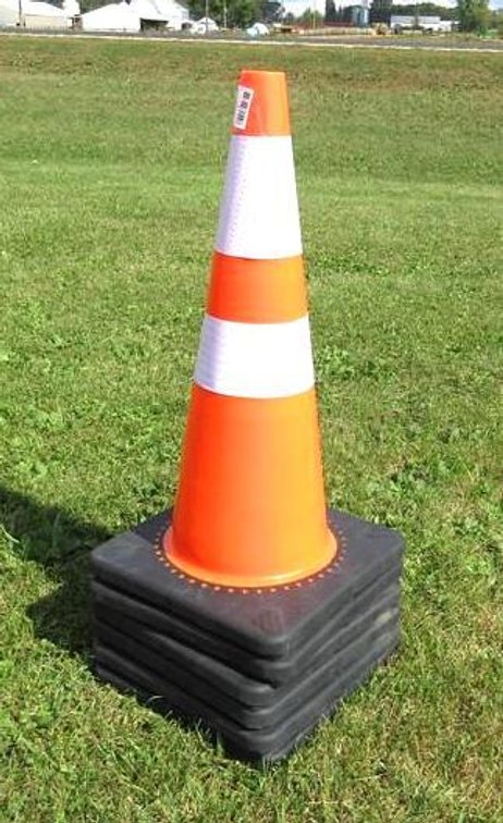 (6) Orange rubber safety cones