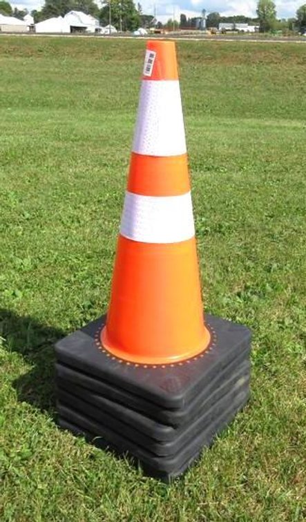 (6) Orange rubber safety cones
