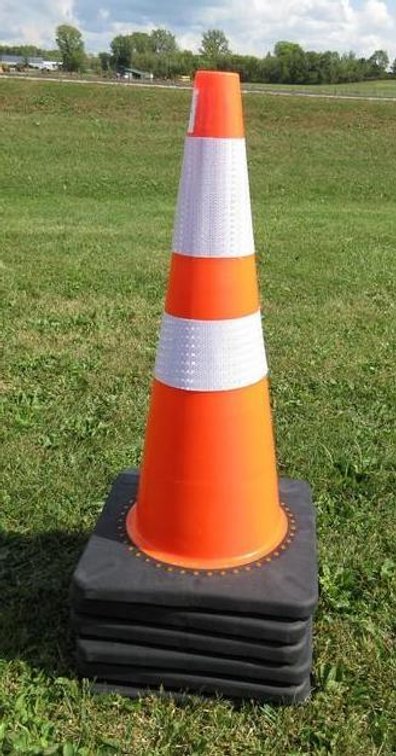(6) Orange rubber safety cones