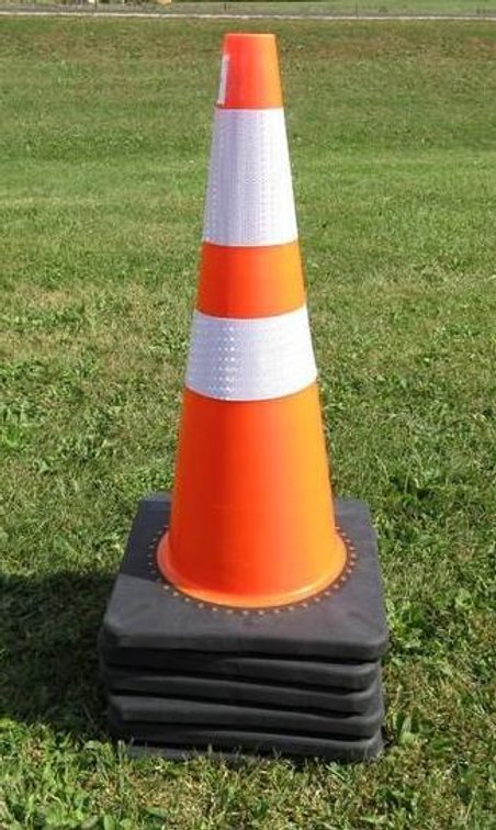 (6) Orange rubber safety cones