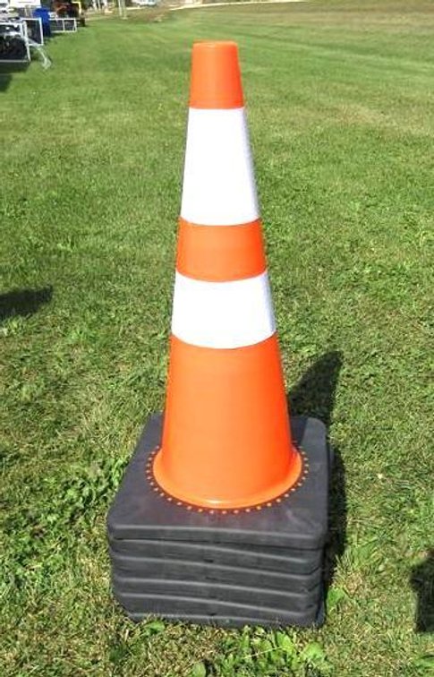 (6) Orange rubber safety cones
