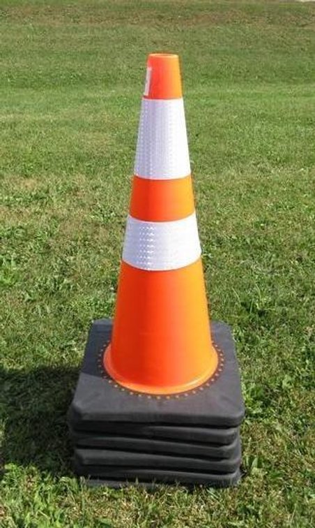 (6) Orange rubber safety cones