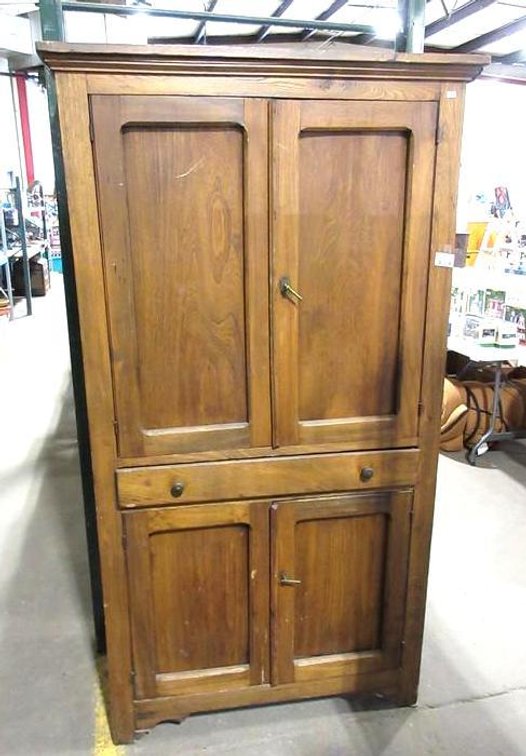 Antique wooden pantry cabinet
