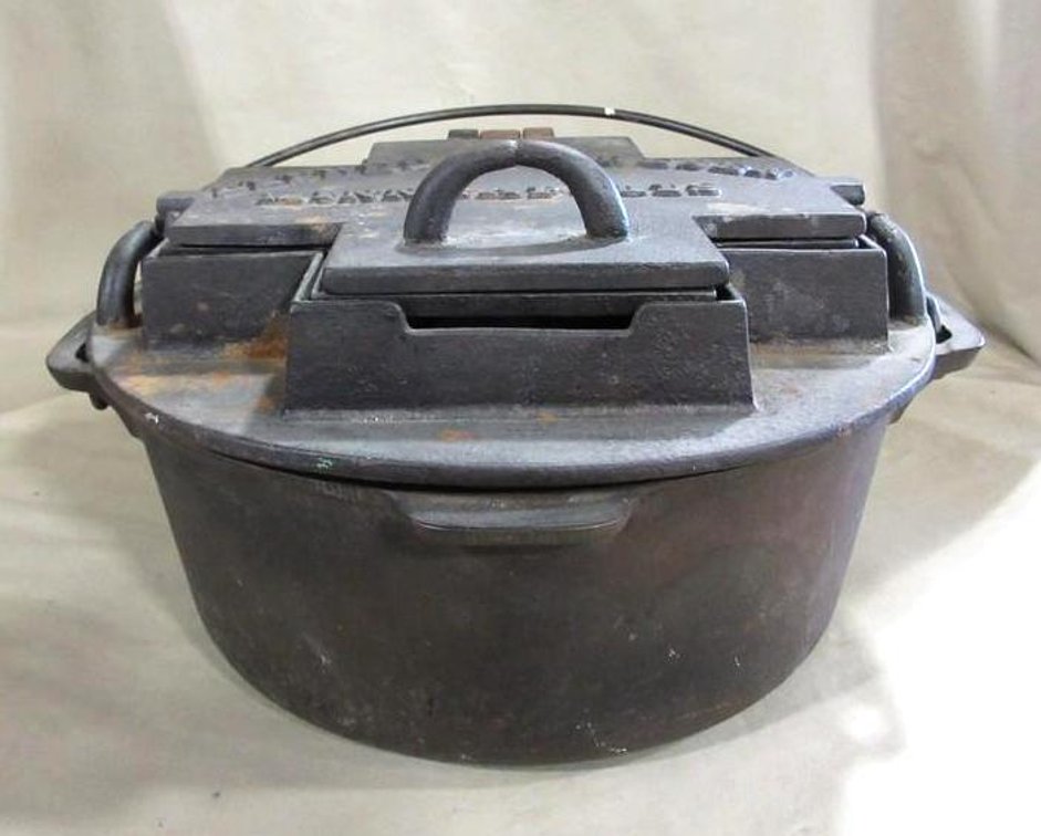 Alfred Andresen cast iron pizzelle and Griswold Dutch Oven