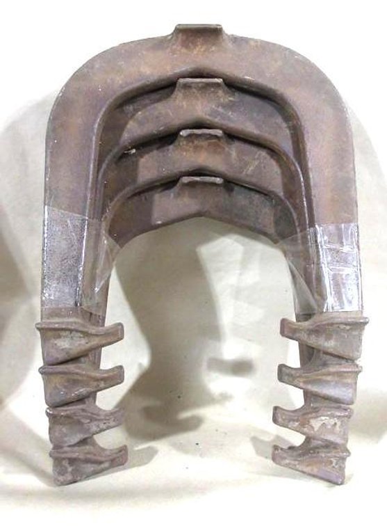 (4) Cast iron horse shoes for game