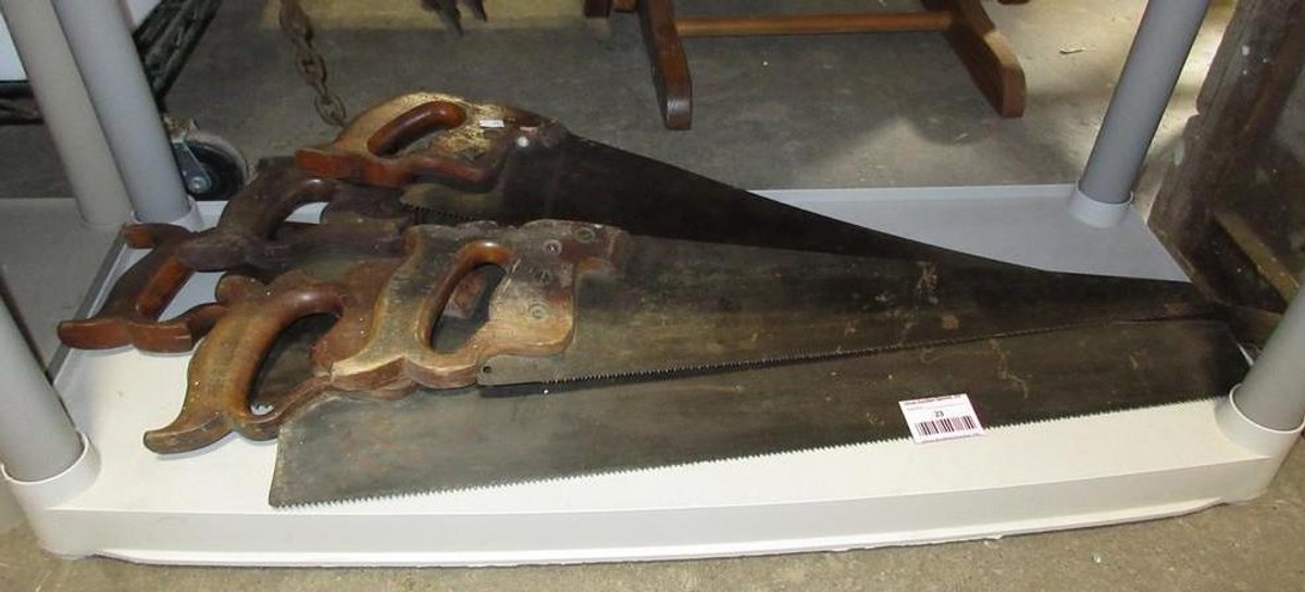(5) Vintage hand saws
