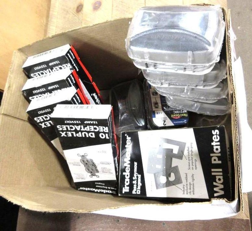 Box of electrical supplies
