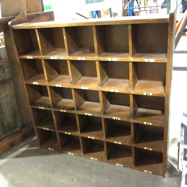 Solid wood wall cubby shelf
