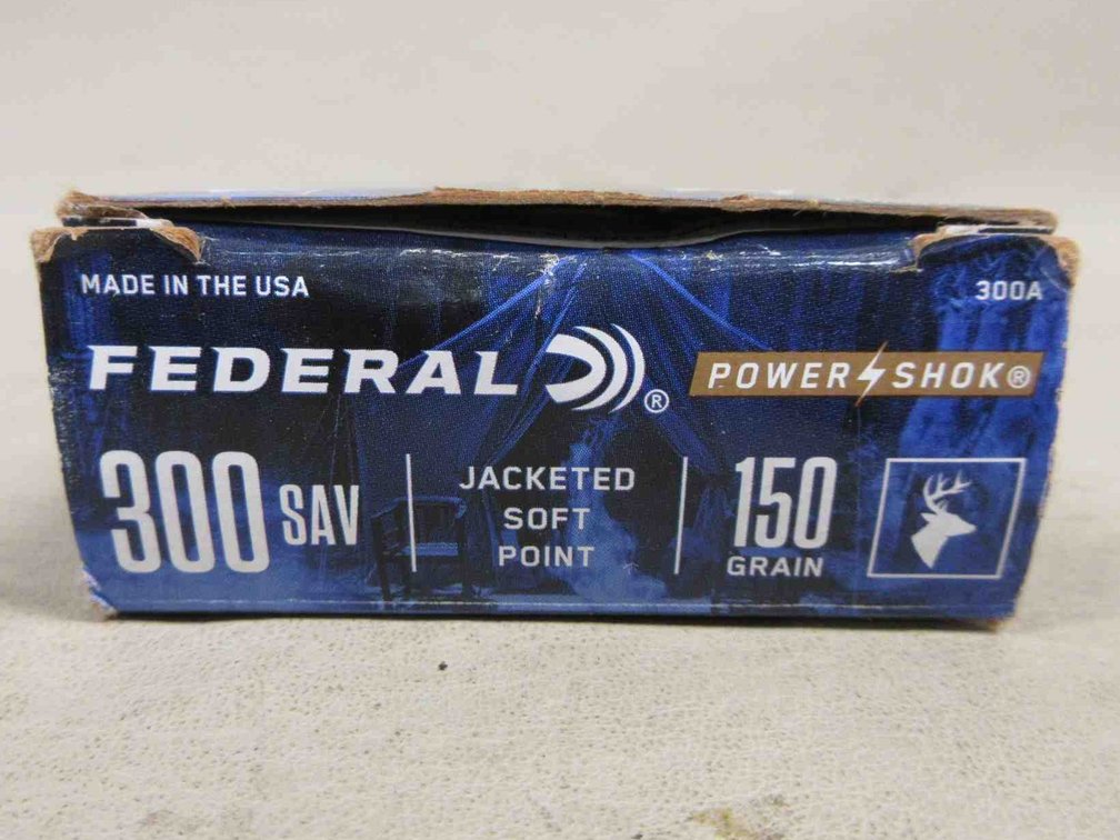 (20) Rounds of Federal .300 Savage ammunition