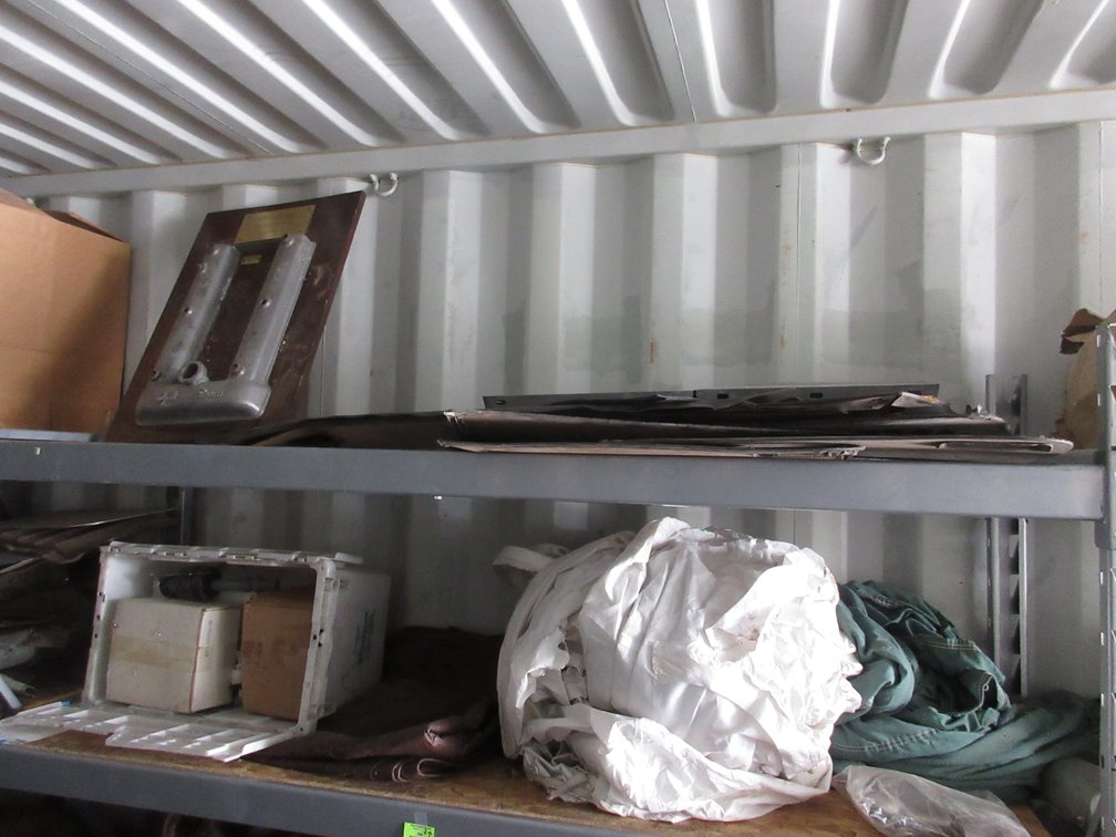 Group of auto parts on (2) shelves