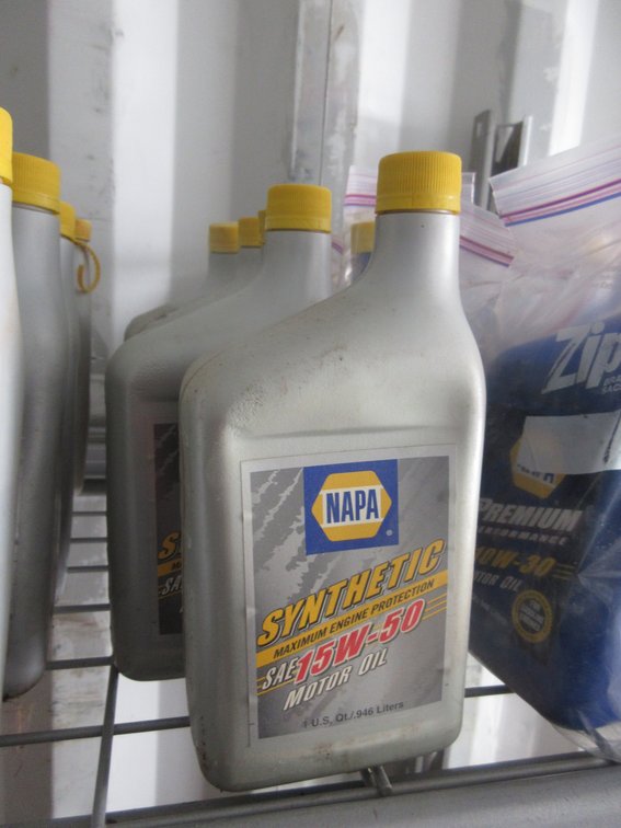 (6) Bottles of Napa Synthetic 15W-50 oil