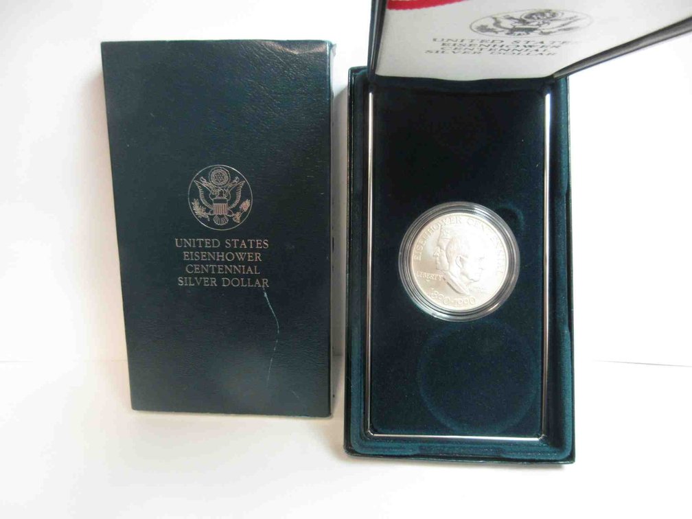 1990-W Eisenhower Centennial silver dollar commemorative