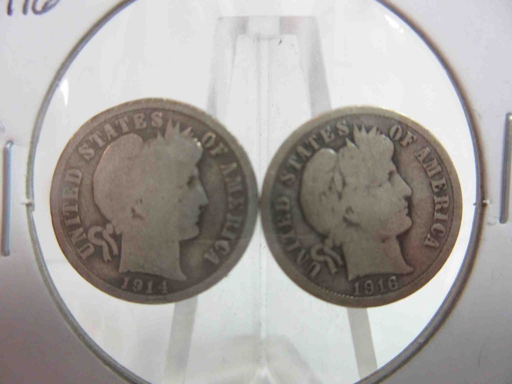 (2) Barber silver dimes