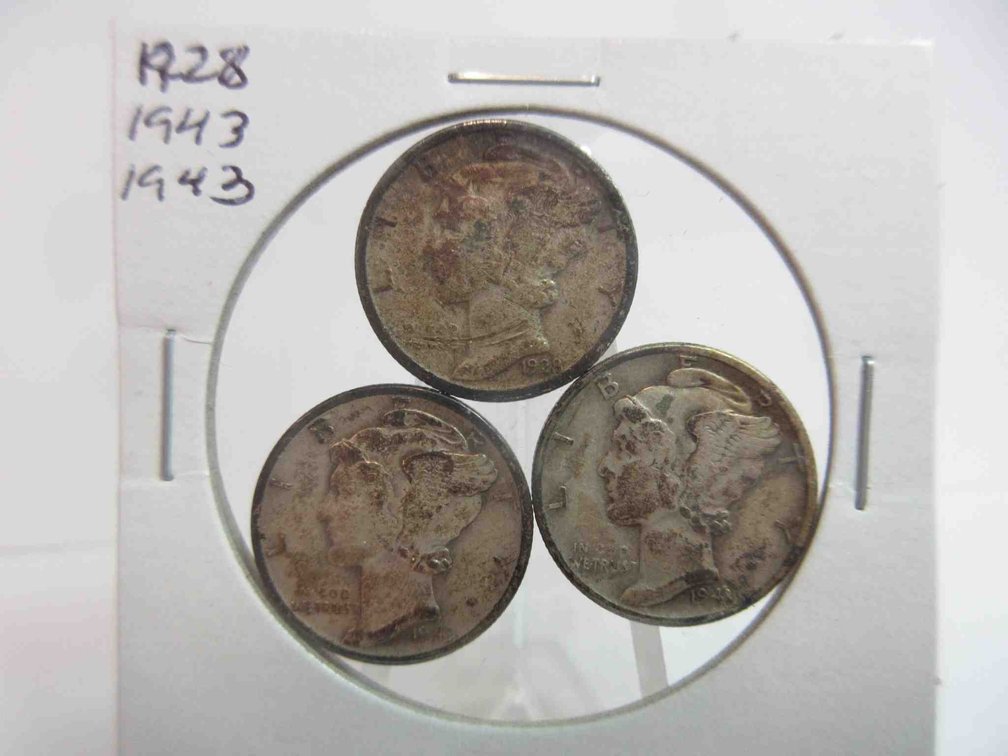 (3) Mercury silver dimes