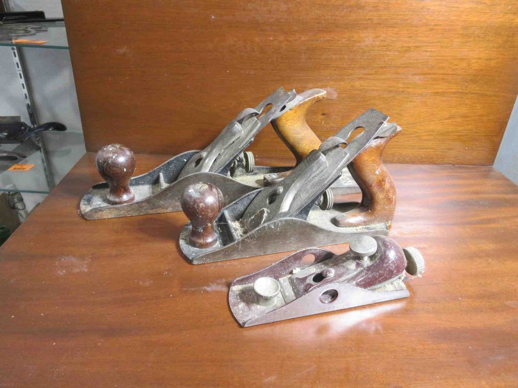 (3) Vintage steel hand planes