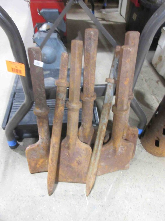 Group of jack  hammer bits