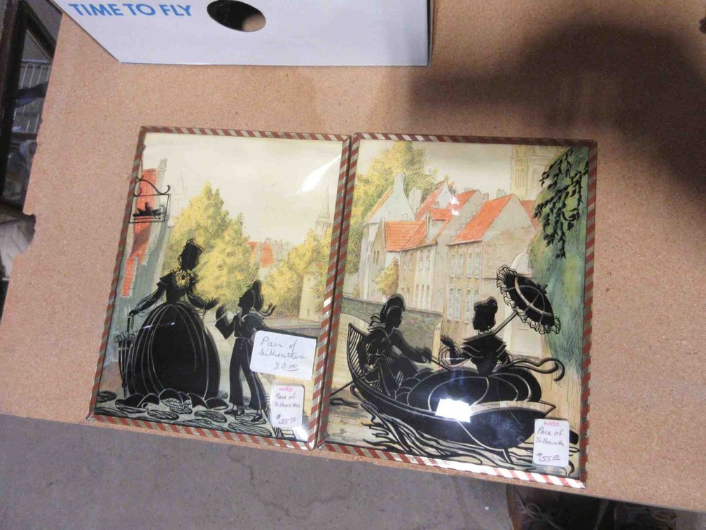 (2) Antique silhouettes
