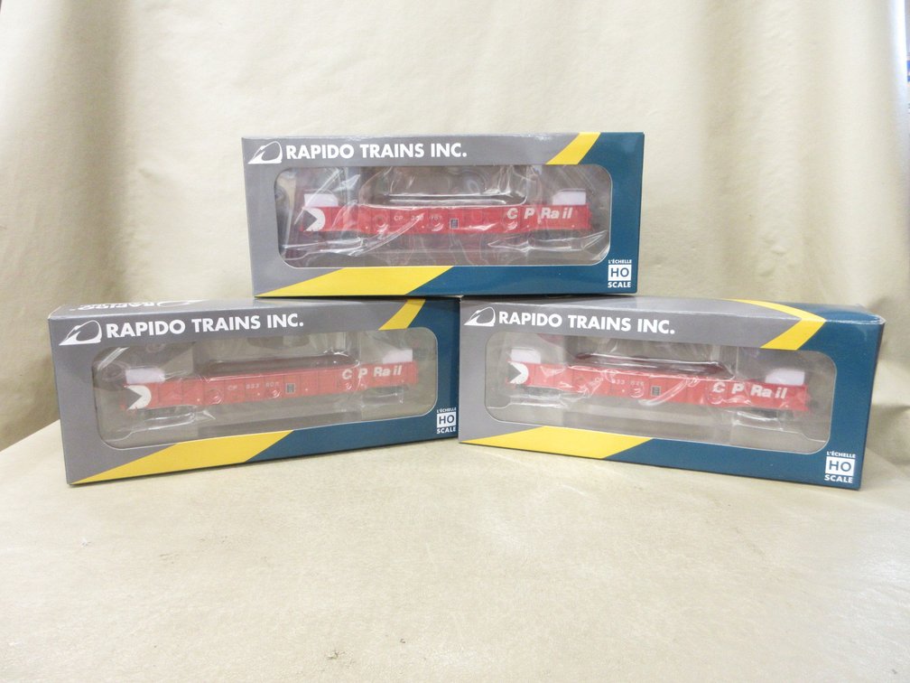 (3) Rapido Trains Inc HO scale train cars
