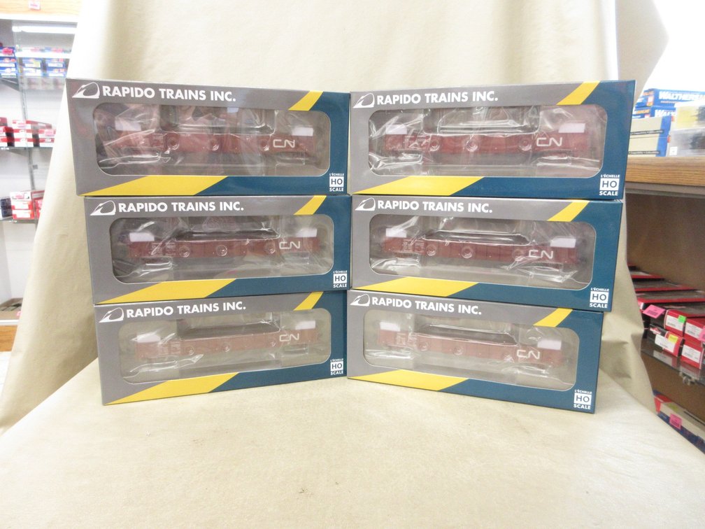 (6) Rapido Trains Inc HO scale train cars