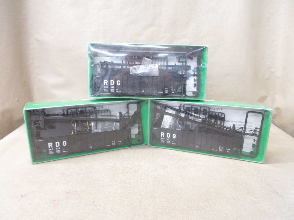 (3) Bowser HO scale train car kits