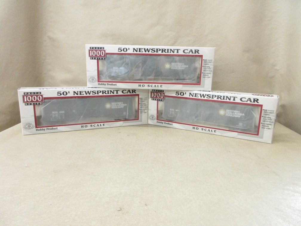 (3) Proto 1000 Series Ho scale train cars