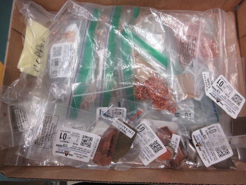 Assorted metal jewelry-making components