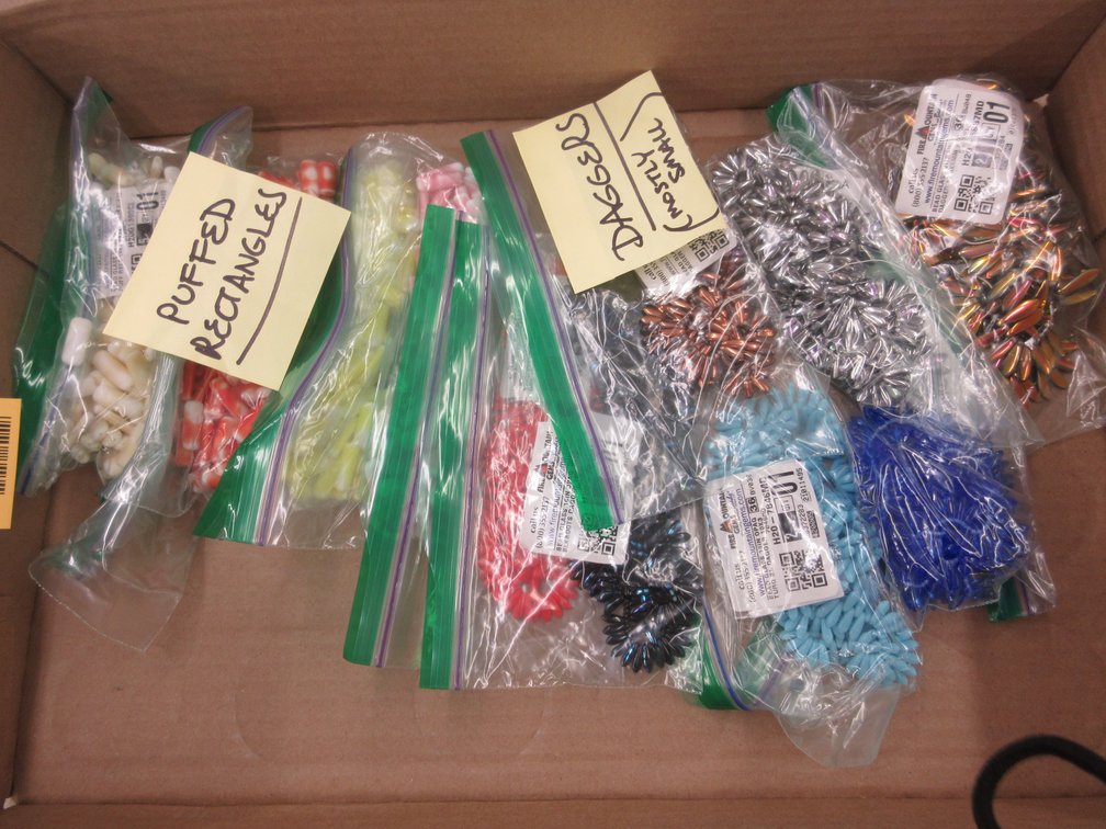 Box of Glass jewelry-making beads