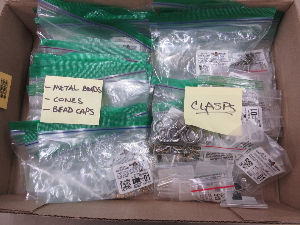 Box of jewelry making hardware