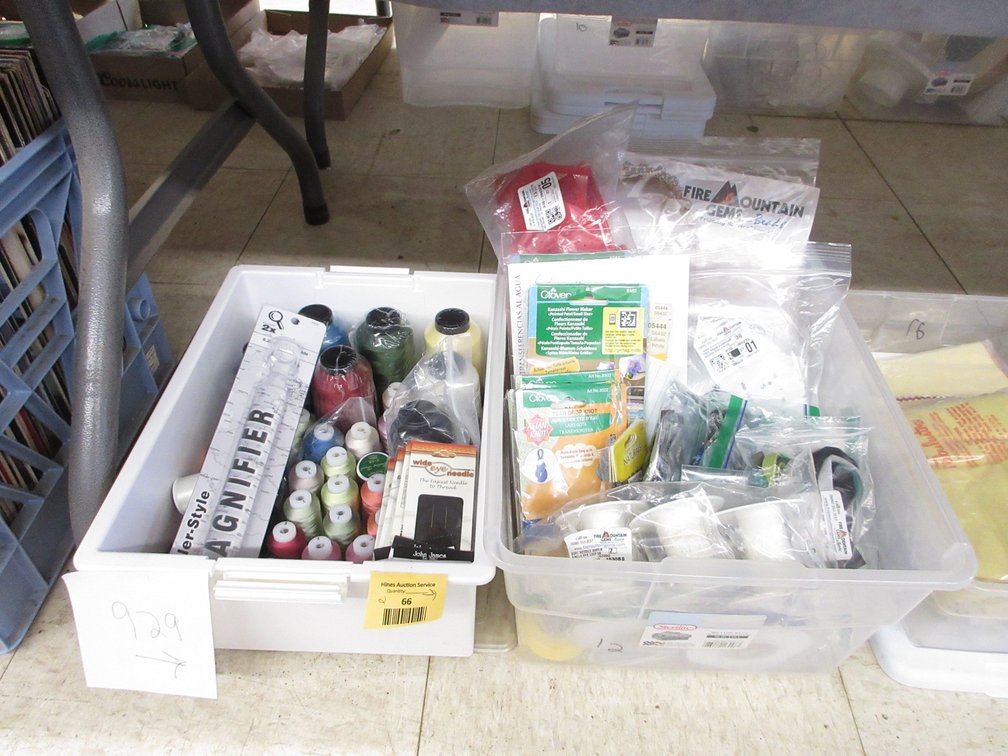 (2) 16" Containers of bead-making items