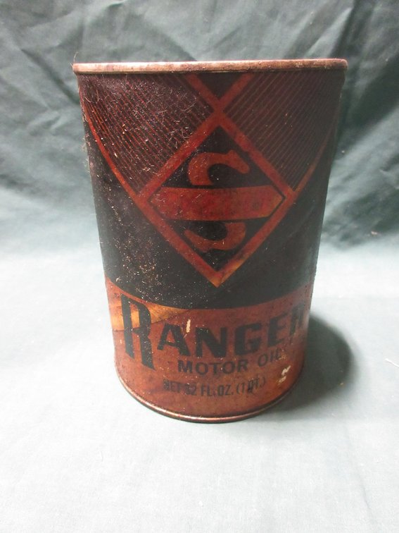 Skelly Ranger motor oil cardboard can