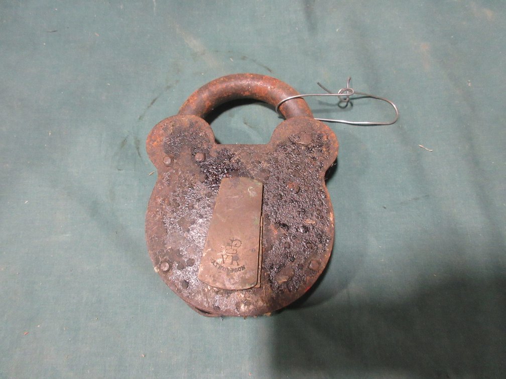 Antique A. Thompson steel lock