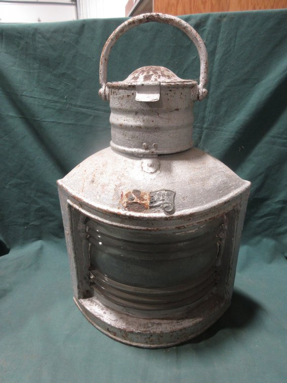 R.C. Murray & Co/ painted marine corner lantern