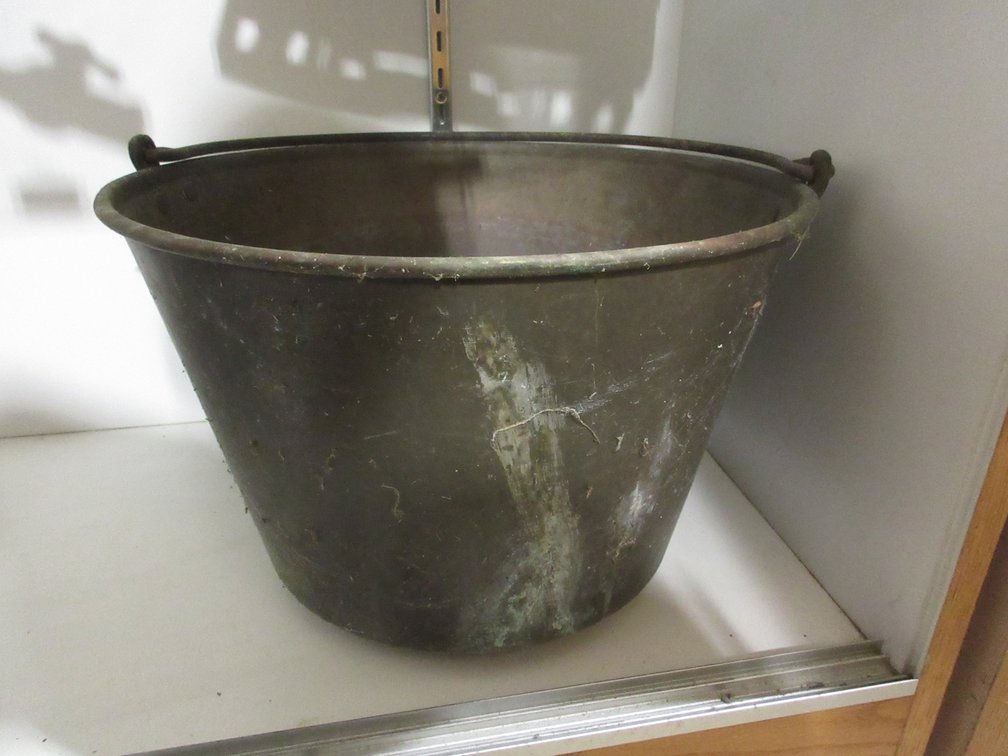 Antique brass pail