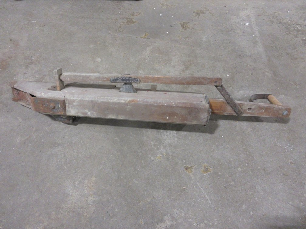 Antique wood hand planter