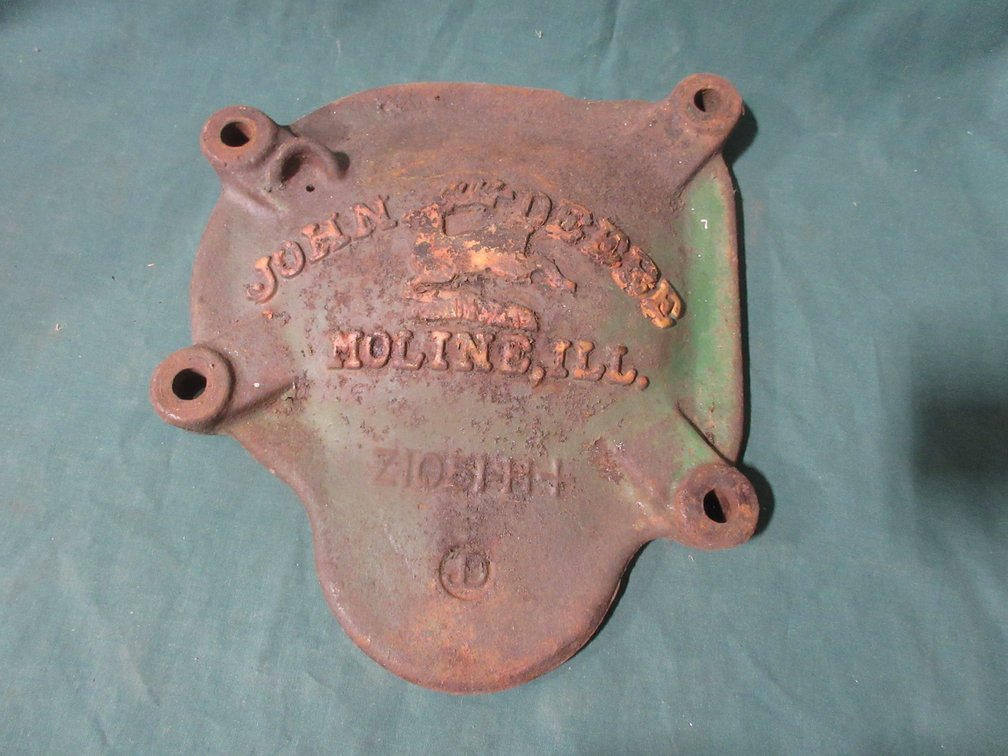 John Deere cast iron implement panel