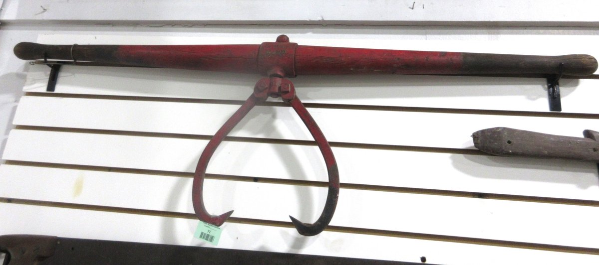 Antique 2-man log tong