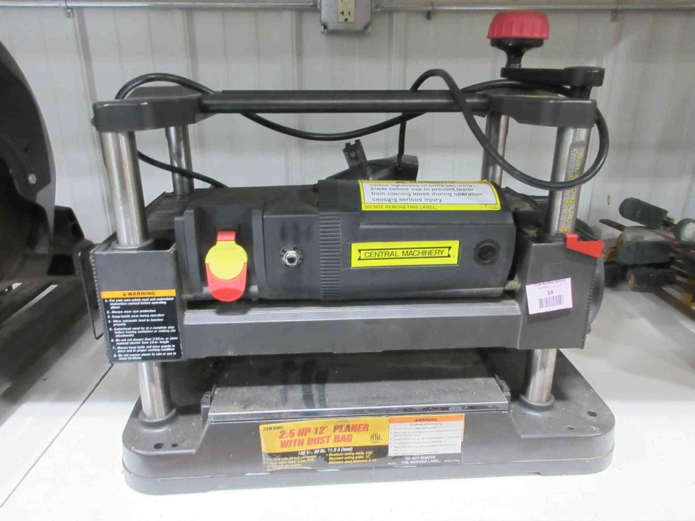 Central Machinery 12" planer