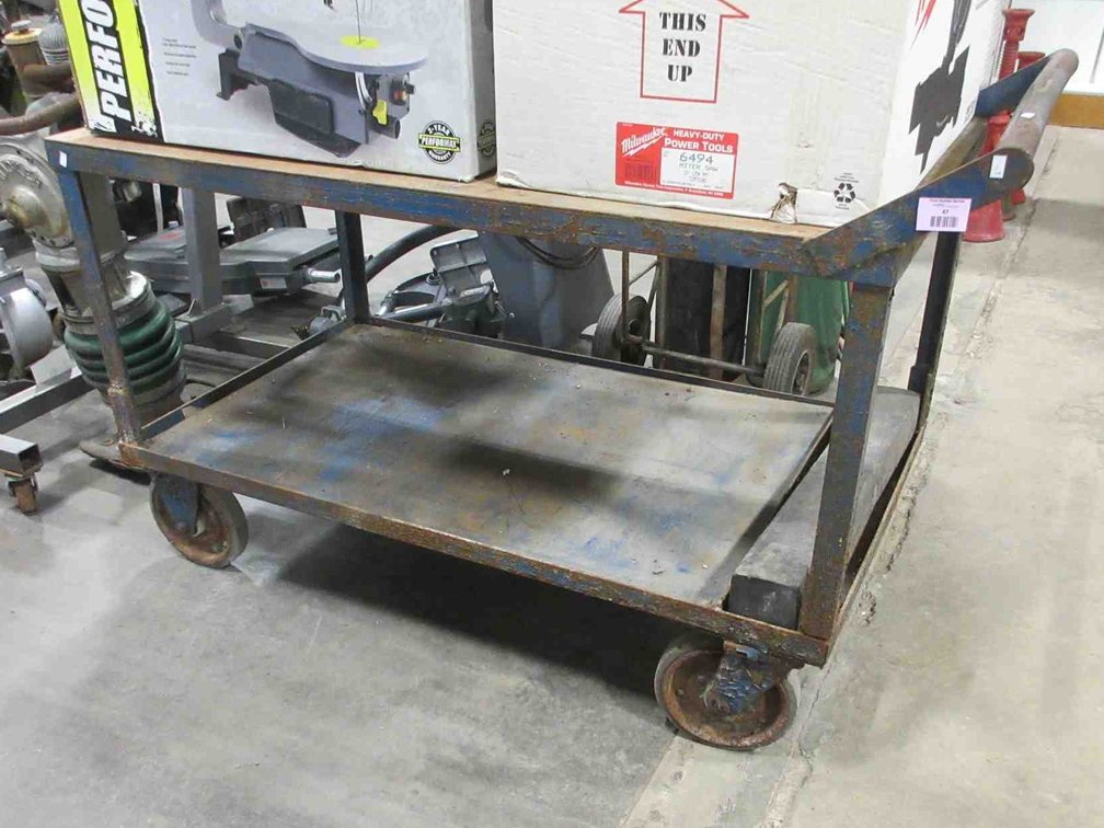 4-Wheel 2-tier shop cart